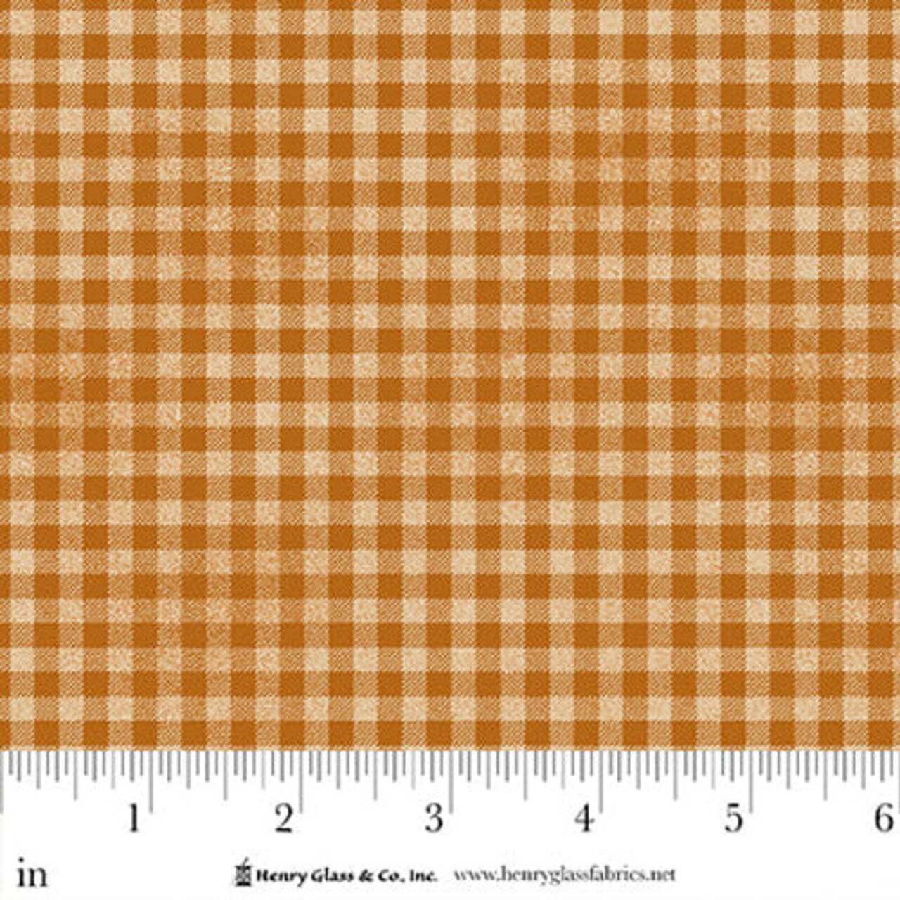 Fabric Henry Glass Orange Gingham Pennyberry Farm by the Quarter Yard 2014-30